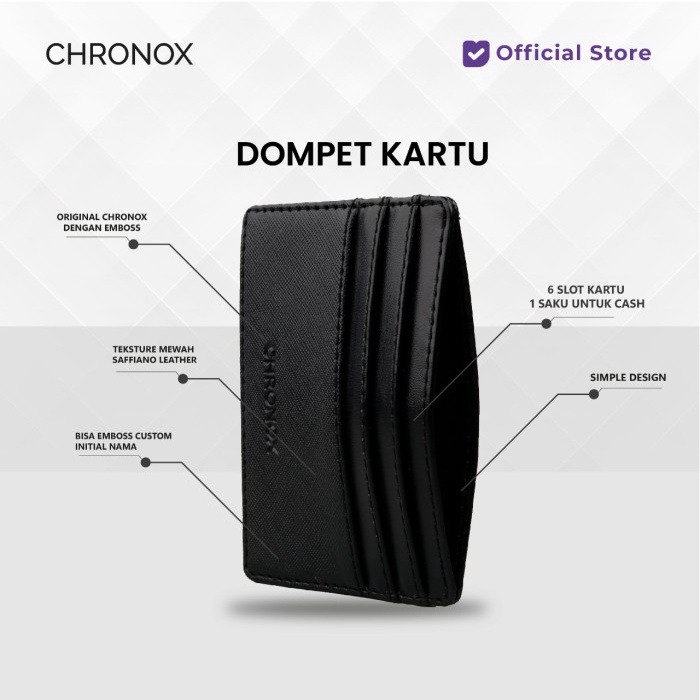 

CHRONOX Dompet Kartu Pria Wanita Kulit Card Holder - FLEX Kode 1074