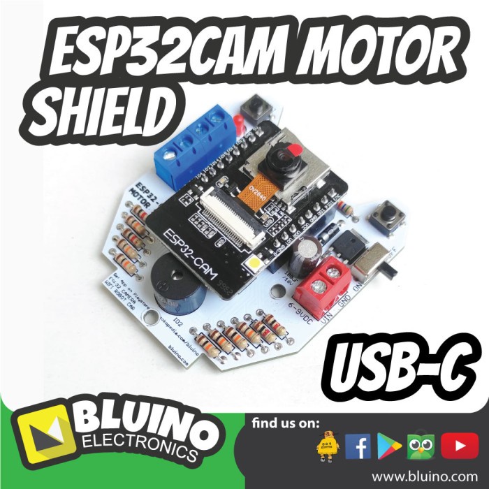 Ready ESP32-Cam Motor Driver Shield - ESP32 Cam