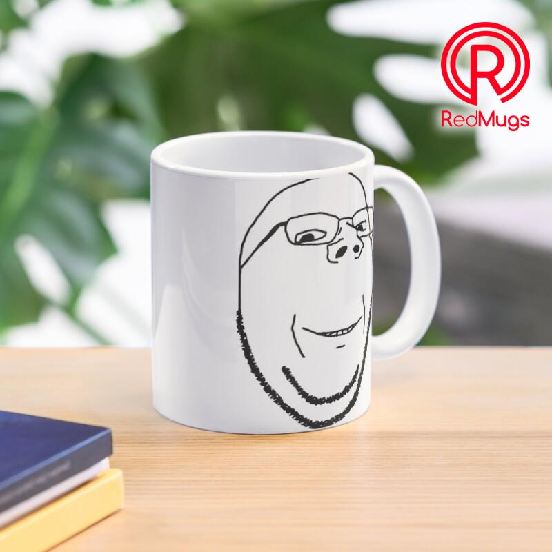 Gelas Mug Smiling Wholesome Wojak  Soyjak   Classic Mug