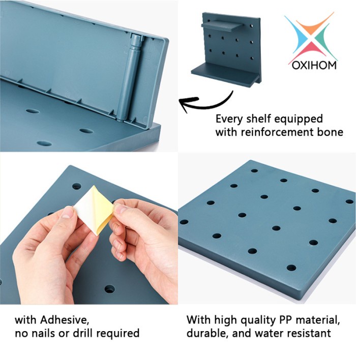 Oxihom Rak Dinding Tempel PegBoard Rak Gantung Rak Tembok Rak Dapur