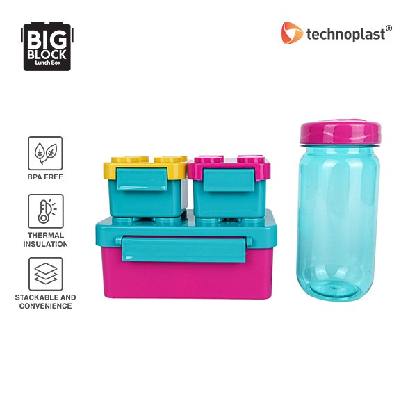 Tenoplast Big Block Lun Box Set/Tempat Makan Block Set