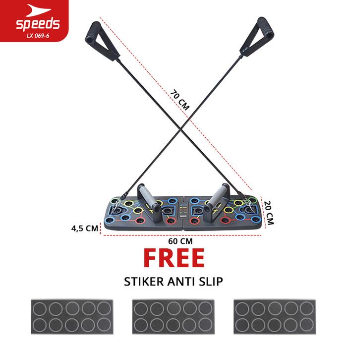 Speeds Push Up Board Alat Olahraga Push Up Stand Push Up Latihan Otot Tangan Outdoor 069-6