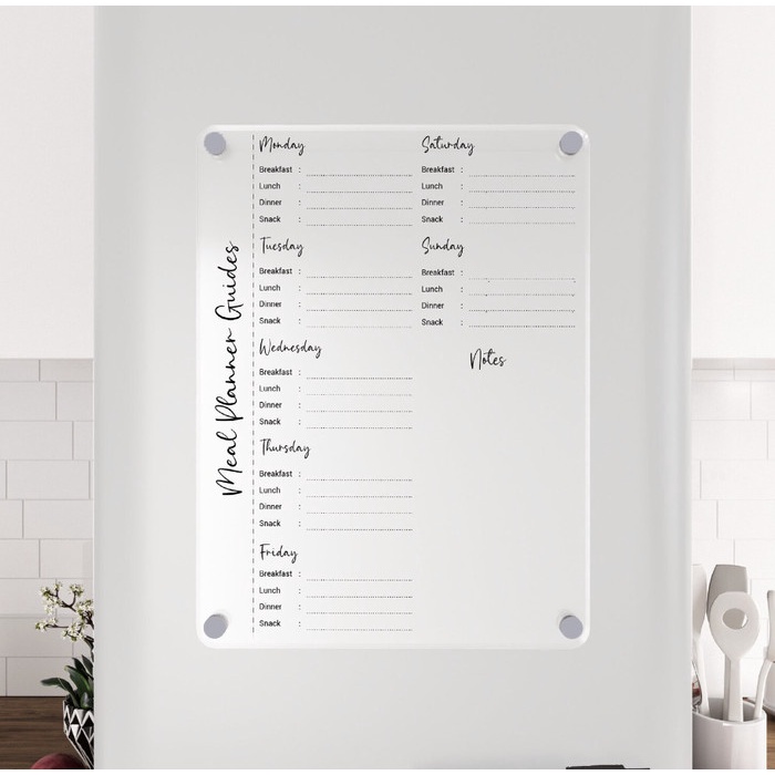 

Magnet Kalender Weekly Meal Planner Acrylic Kalender Magnet Kode 802