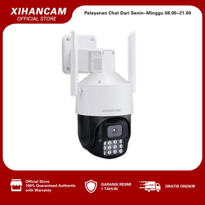 Xihancam 5Mp Ip Camera Lampu Smart Kamera Cctv Wifi Outdoor Waterproof