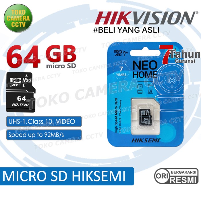 Hikvision Micro Sd 64Gb Kartu Memori 64 Gb Memory Card Class 10