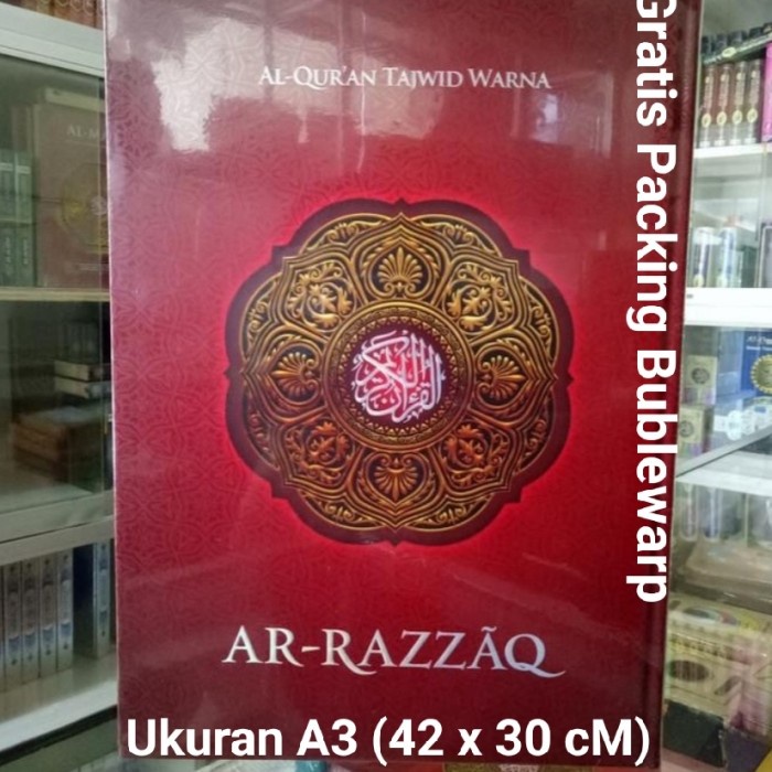 

Ready Al Quran Tajwid Warna Ar Razzaq Jumbo A3,Ar Razzaq A3 Tajwid Warna