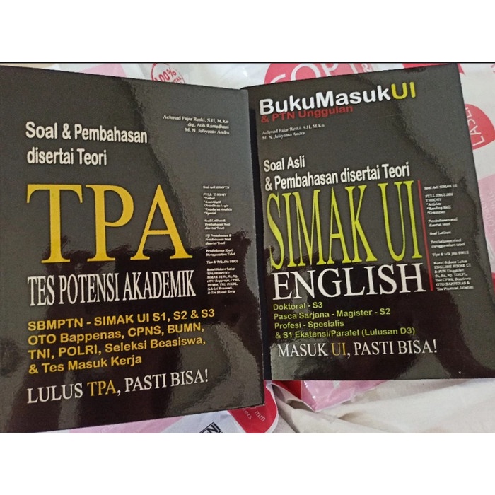 

PL Buku Bimbel Masuk UI Simak UI - Soal dan Pembahasan disertai