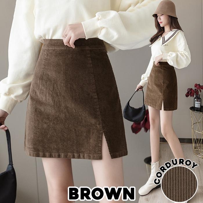 Karakorea 302 Corduroy Velvet Skirt Rok Pendek Rok Corduroy Wanita Rok Beludru Rok Korean Style Rok