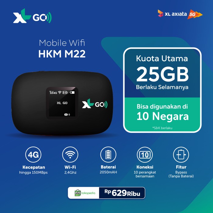 HARGA DISC - MODEM HKM M22 XL GO MODEM WIFI 4G LTE HKM M22 XL UNLOCK