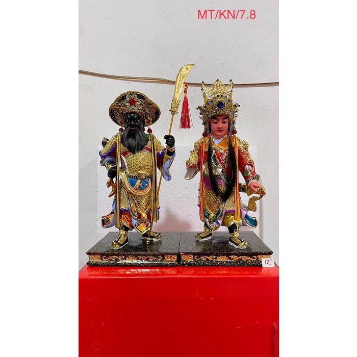 Patung Pengawal Kwan Kong / Ciu Ong / Kuan 12In Kayu