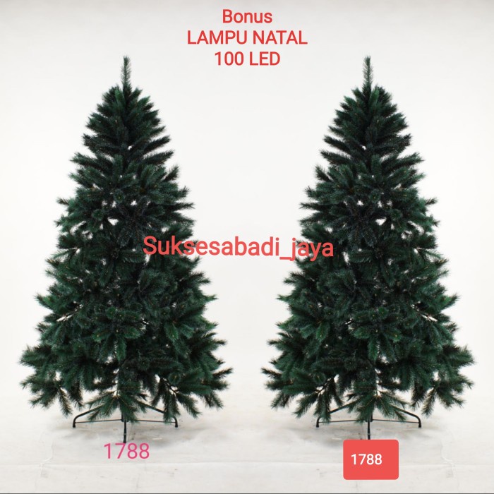 Pohon Natal Snow Drop Fir Tree (Kode 1788) Ukuran 5 Ft/150Cm