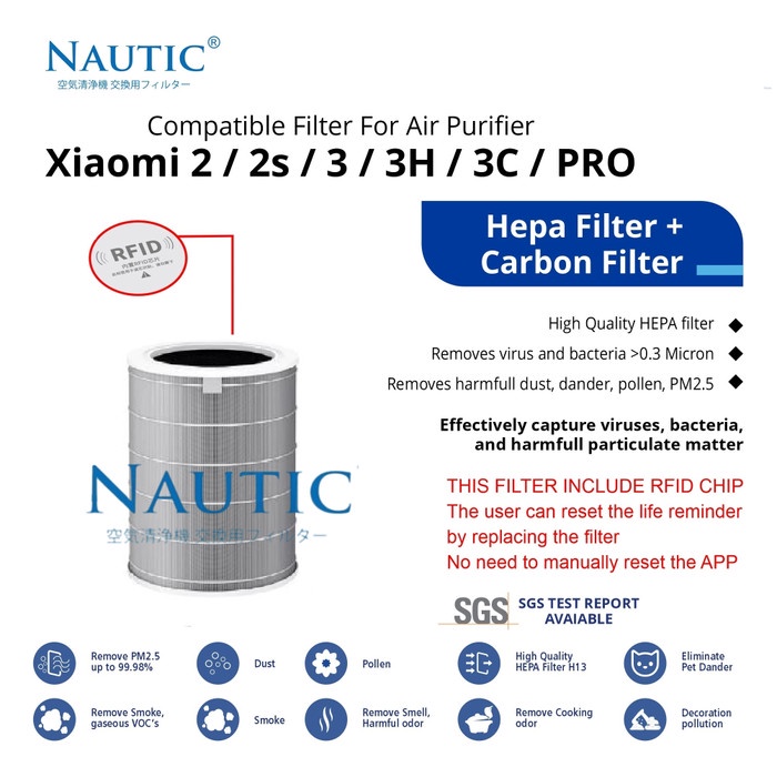 Mi True HEPA Filter for Mi Air Purifier 2S 2C 3 3H 3C PRO