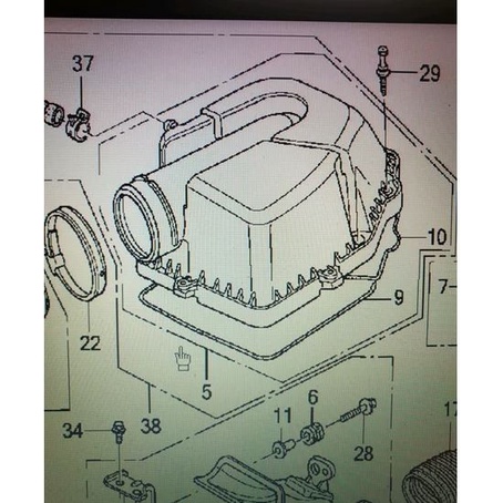 Cover Air Cleaner Tutup Atas Box Filter Udara CRV RD Gen 2 Stream 2000