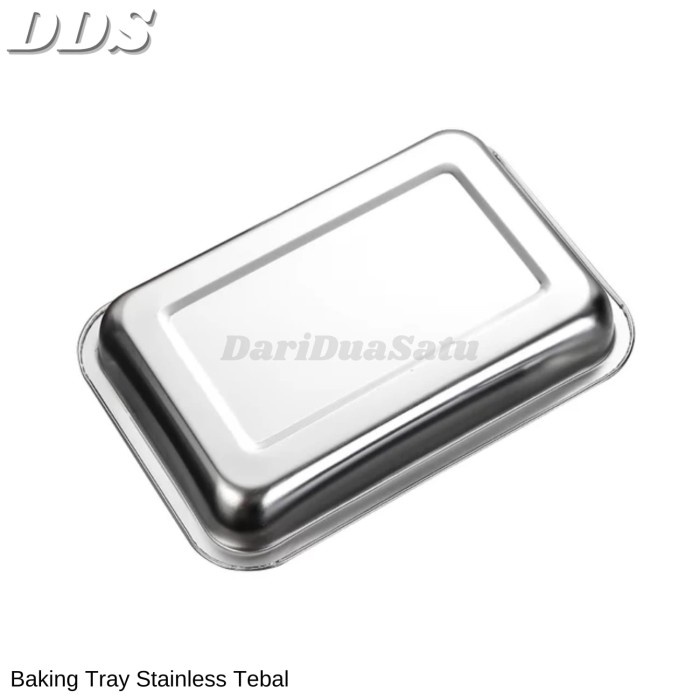Nampan Stainless Tebal Loyang Persegi Baking Tray