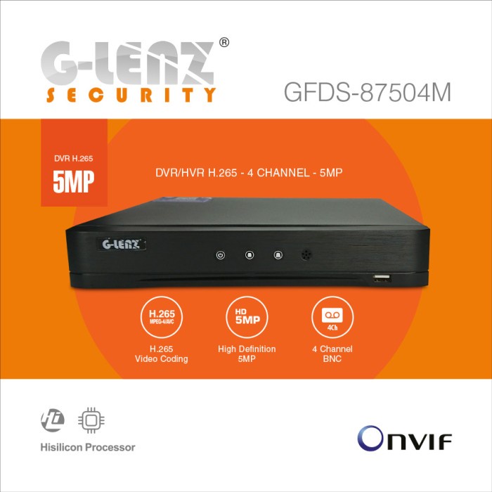 GLENZ CCTV DVR 4 5MP - GFDS 87504M (5MP)