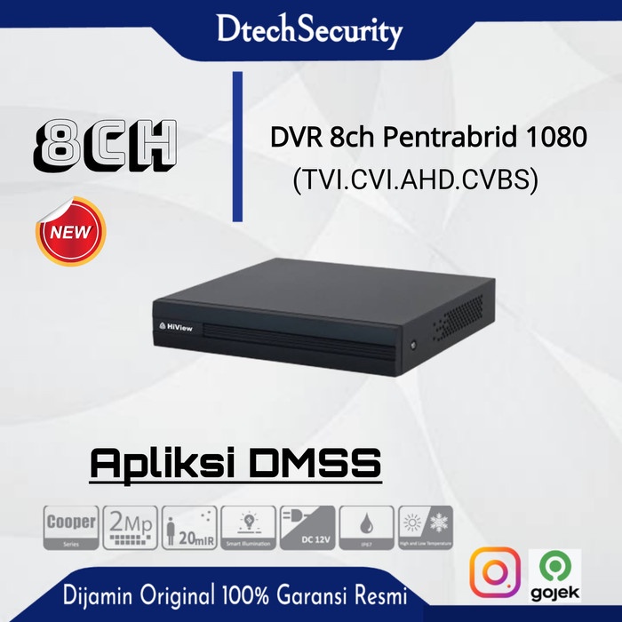 DVR HDCVI DAHUA OEM XVR-04XVR-08 PENTABRID SUPPORT ALL CAMERA 2MP