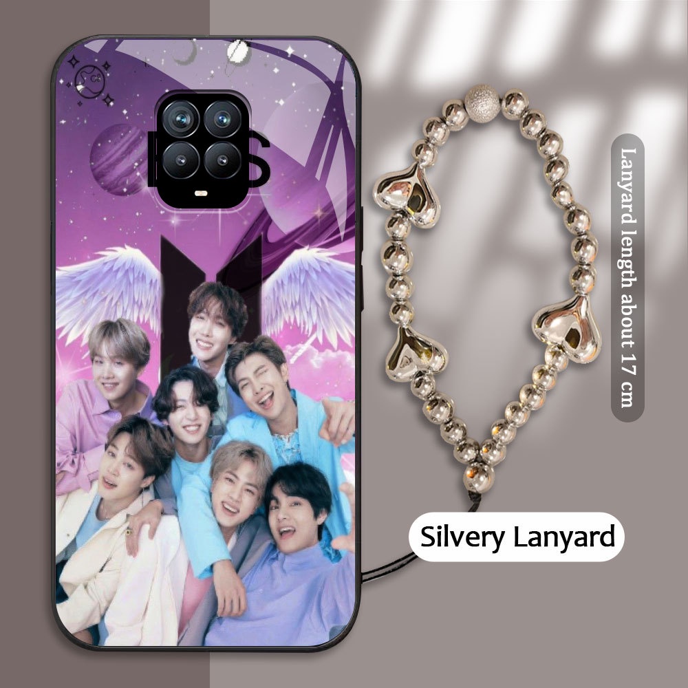 Tempered Glass case For Xiaomi RedMi Note 4 4x 7 8 9s 9 pro max kasing Handphone Band Korea BTS Casi