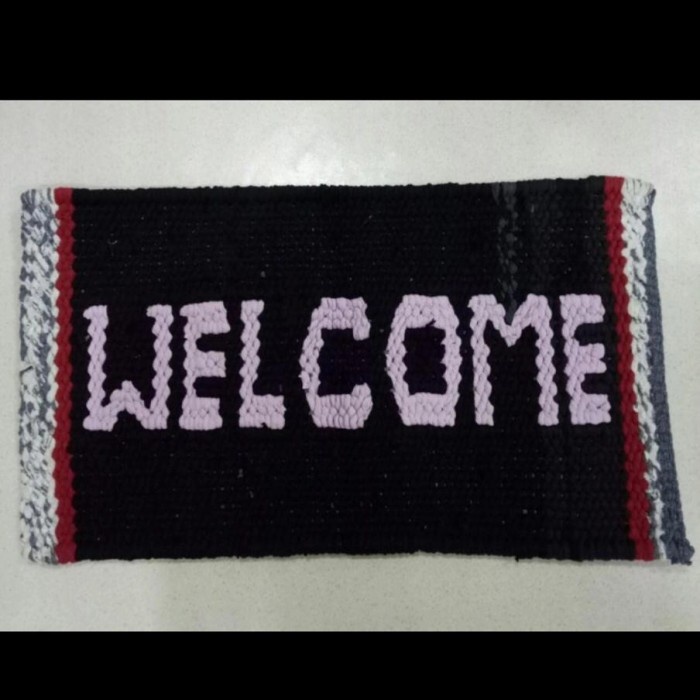 Keset Kain Welcome Anyam Besar Lap Kaki Lantai 80 X 50 Cm Ready