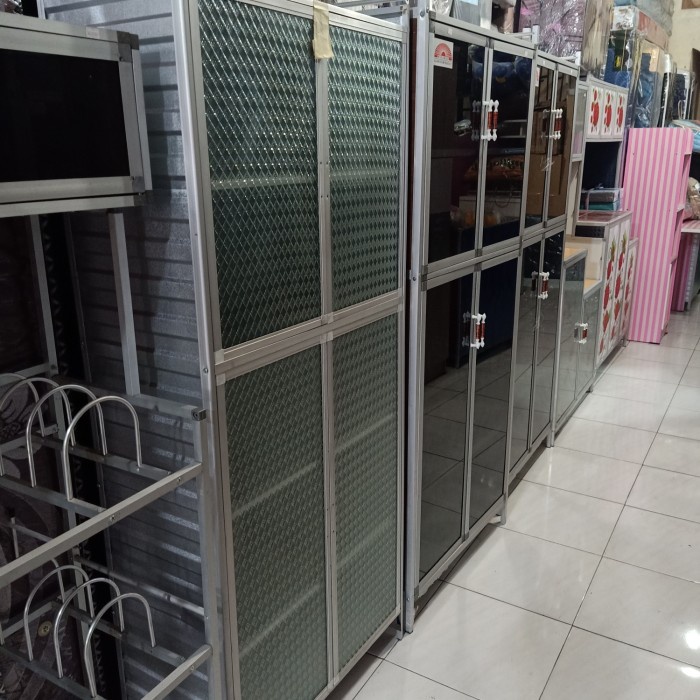 rak piring 2 pintu full kaca Bisa SPK-