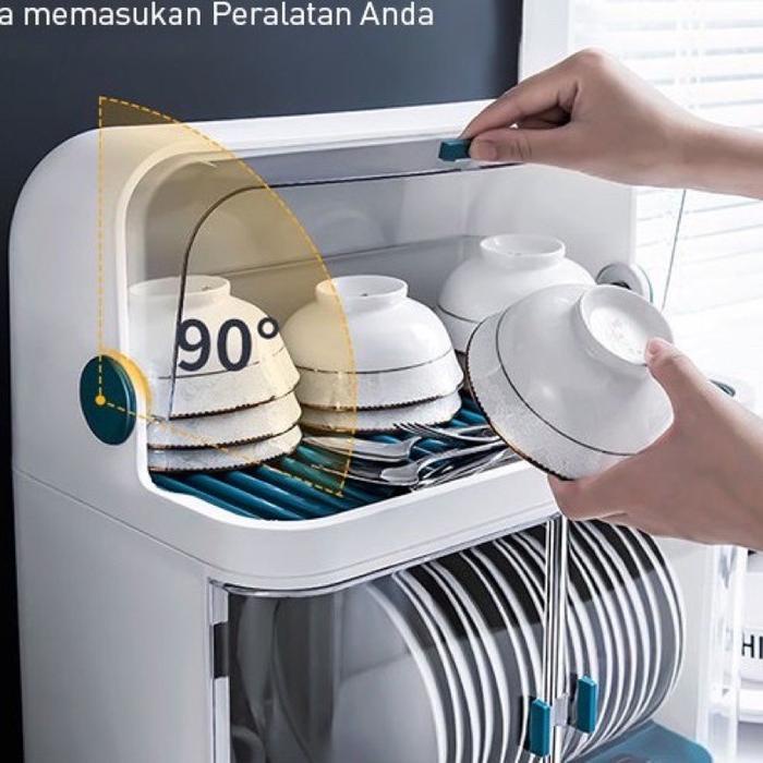 Rak piring tertutup / rak piring 2 susun / rak piring cover