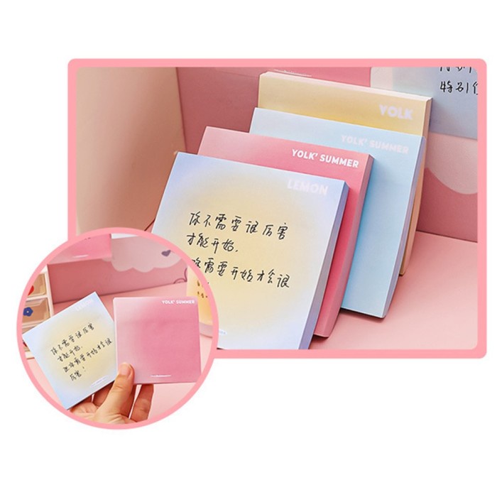 

Tseloop-A102 Sticky Notes Gradasi Polos Isi 50 Lembar Alat Tulis Kantor Sekolah / Memo Tempel