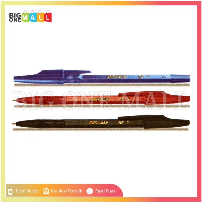 

Pulpen Snowman Bp 7, Ballpoint Pen Snowman, Alat Tulis Kantor, Sekolah