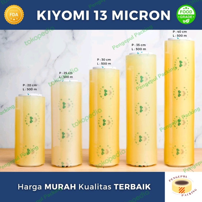 TERBARU PLASTICWRAP/PLASTIK WRAPPING/CLING WRAP/PEMBUNGKUS MAKANAN 500M KIYOMI