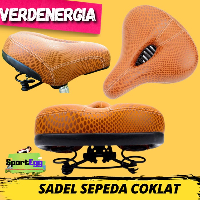 TERLARIS SADEL JOK SEPEDA WARNA COKLAT. EMPUK TEBAL. SADEL COKLAT RETRO CLASSIC