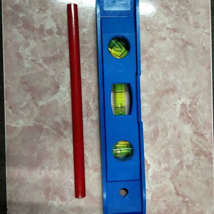 WATERPASS MAGNET MINI 20 CM / TIMBANGAN WATERPASS + pensil
