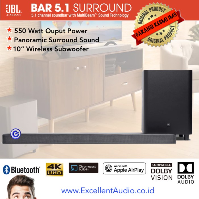 JBL Bar5.1 Bar 5.1 Surround immersive bluetooth wifi soundbar