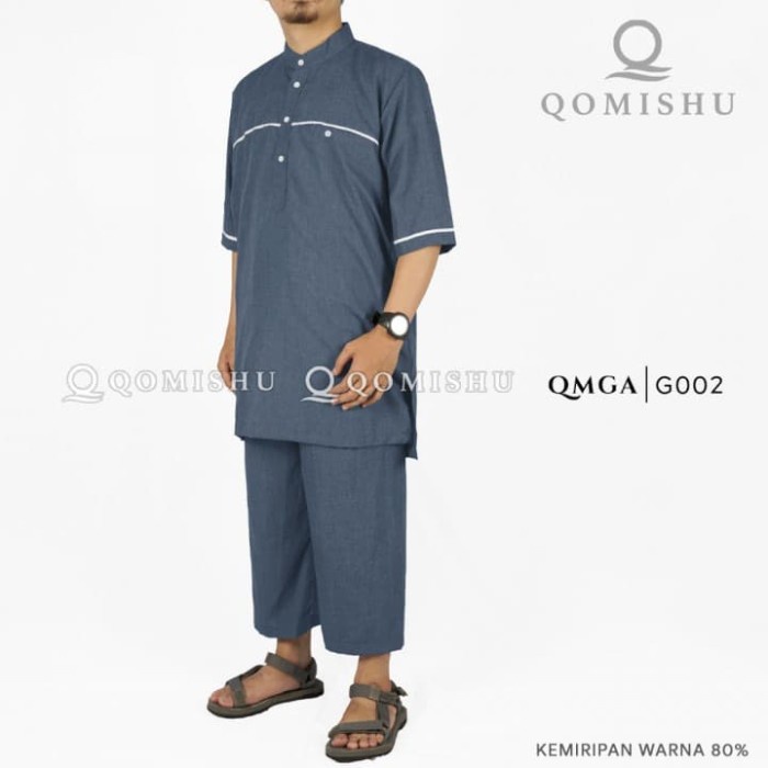 Setelan Gamis Kurta Baju Koko Pakistan Baju Muslim Pria BIG SIZE QMGA