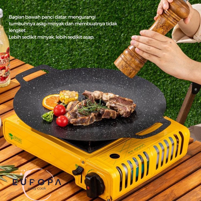 Europa Grill Pan/ Alat pemanggang BBQ Korea / Wajan Pemanggang bbq atau bulgogi korea Anti Lengket