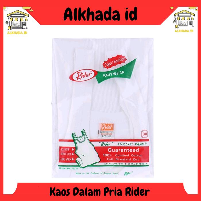 Grosir 3 Pcs - Singlet Kaos Kutang Pria Dewasa Rider 125 B Katun Adem Kaos Dalam Pria Dewasa Rider
