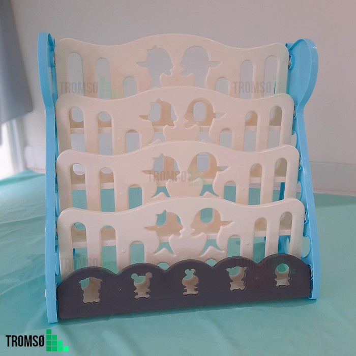 [tch] - Tromso Rak Buku Anak Plastik Tebal Dual Model (2 in 1) - Medium