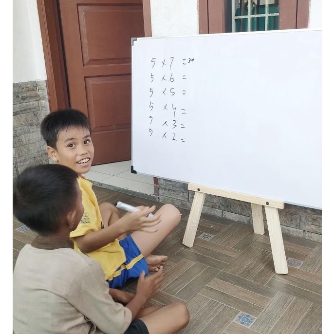 

Whiteboard Standing 85Cm Short,Papan Tulis Anak,White Board,Penyangga Polos Tidak Di Cat