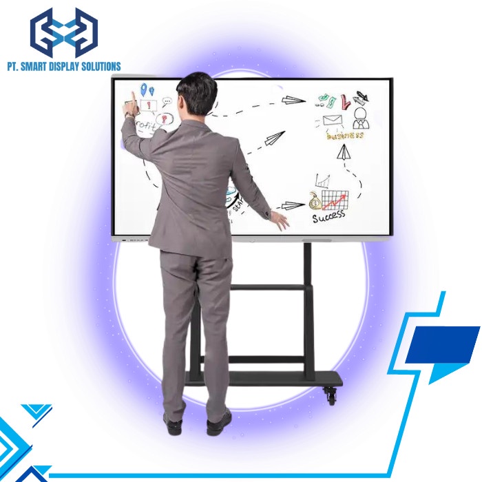 

Interactive Whiteboard 75 Inchi Kantor Sekolah Meeting Room Dual Os