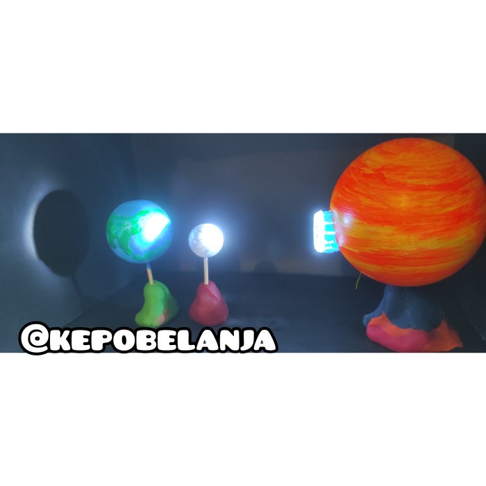 [deloth] - paket gerhana matahari bulan bumi tugas anak IPA SD SMP eclipse murah