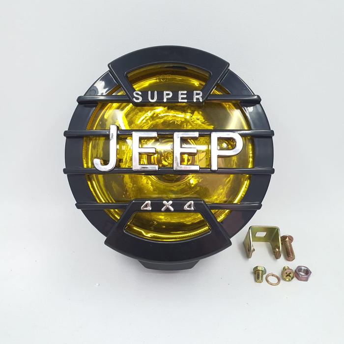 LAMPU REFLEKTOR JEEP FOGLAMP BULAT HALOGEN 4X4 Bisa Untuk RX KING VIXION TIGER CB DLL