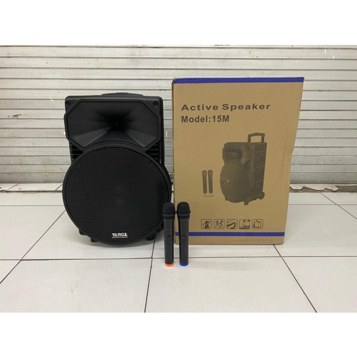 Speaker Portable Wireless TARGA 15 M Aktif 15 Inch Bluetooth Usb ORI