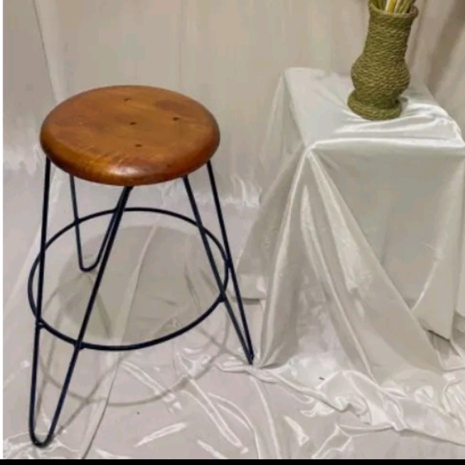 KURSI BASO KAKI BESI COR TINGGI 50 CM KUAT DAN STABIL