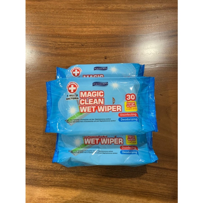 Magic Clean Wet Wiper 30s / 30 lembar / POLYMORPH DISPOSABLE