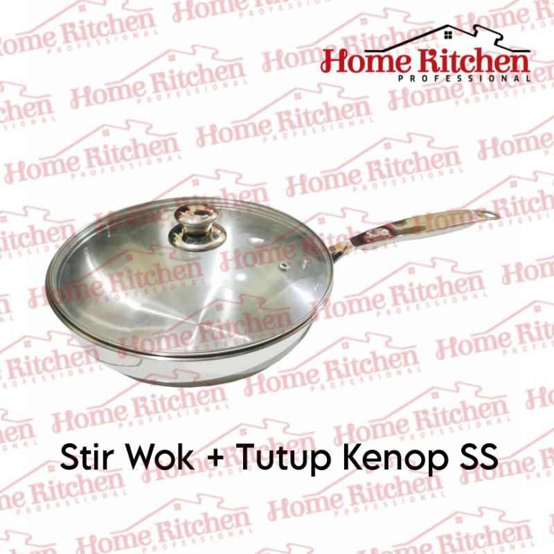 SUPRA Stir Wok Professional Pan Series 24cm 28cm 32cm Westerm Wok Stainless SUS304 Impact Bottom