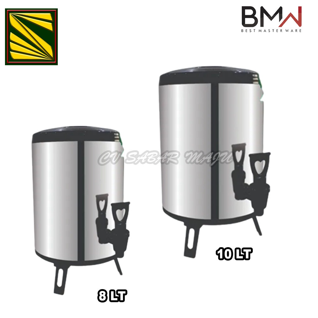 BMW Water Jug Milk Tea Stainless Steel BMW Kitchenware Dispenser Air Panas / Dingin Termos dengan