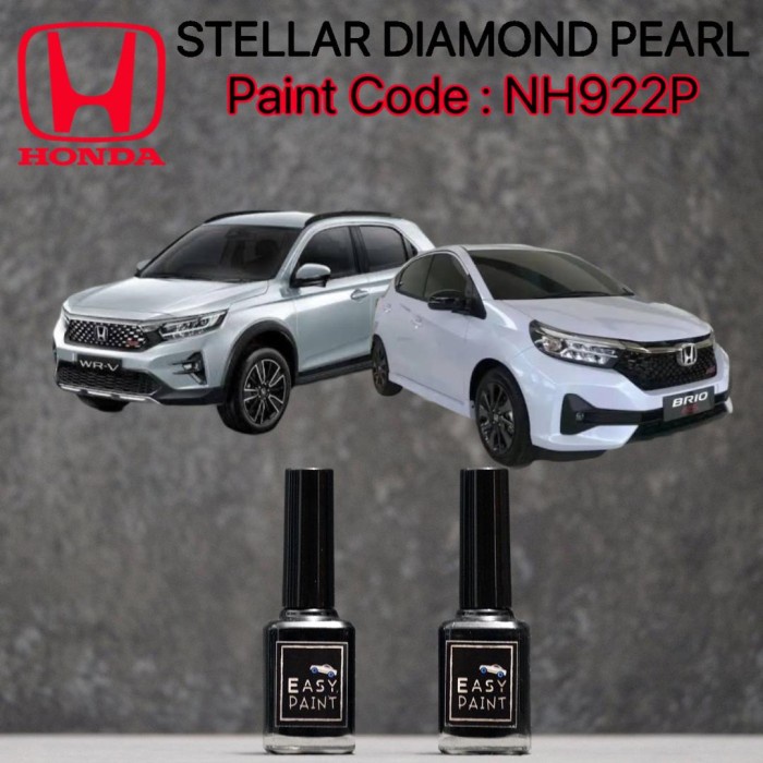 Cat Oles Mobil Stellar Diamond White Pearl NH922P Honda Brio WRV Putih Mutiara Putih Metalik 15ml