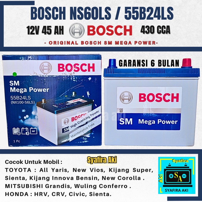 TERBARU Aki Bosch Ns60LS / 55B24LS