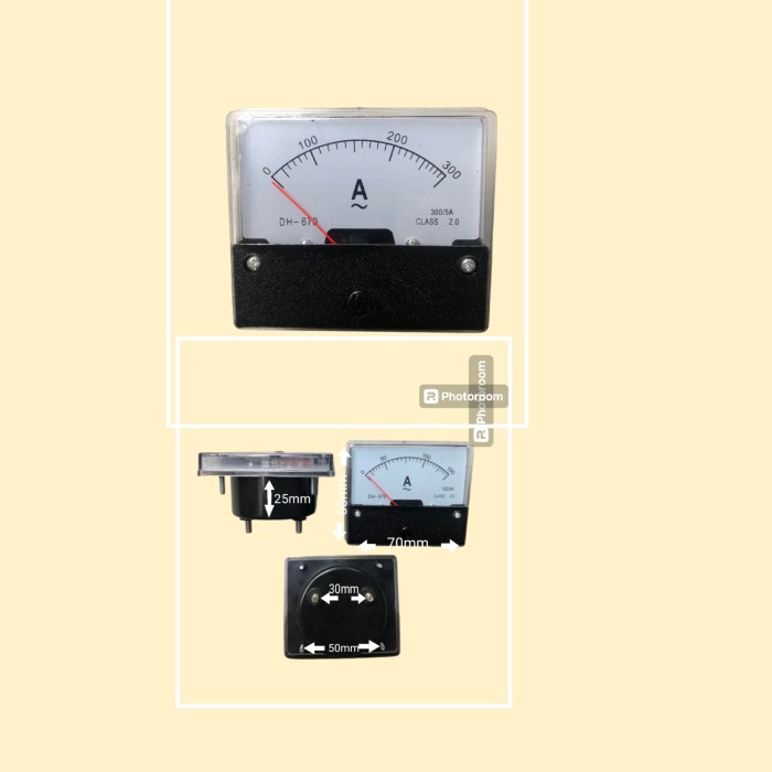 Panel Ampere Meter Indirect Dh670 300/5A