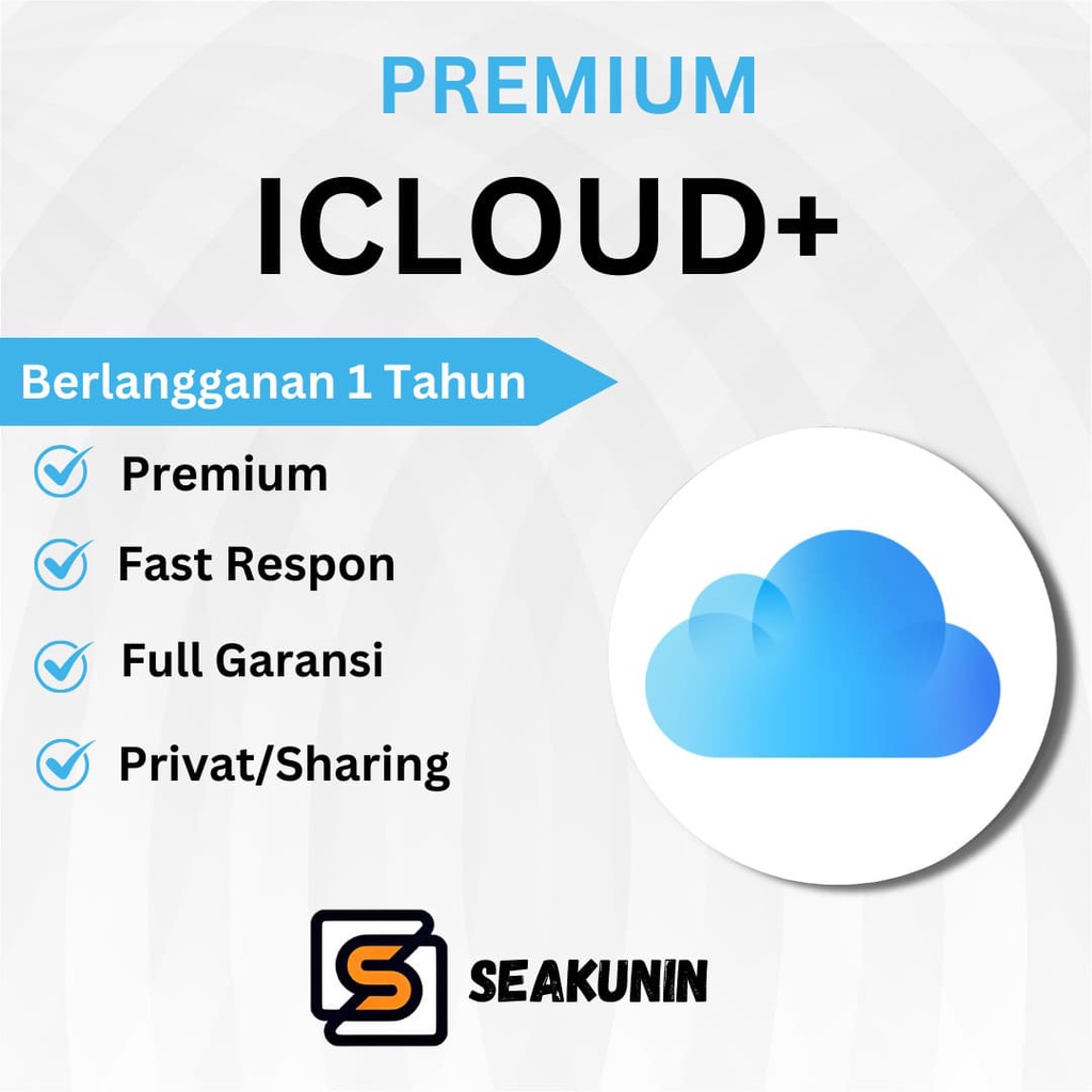 Akun Icloud 50gb Premium 1 Tahun Garansi Full