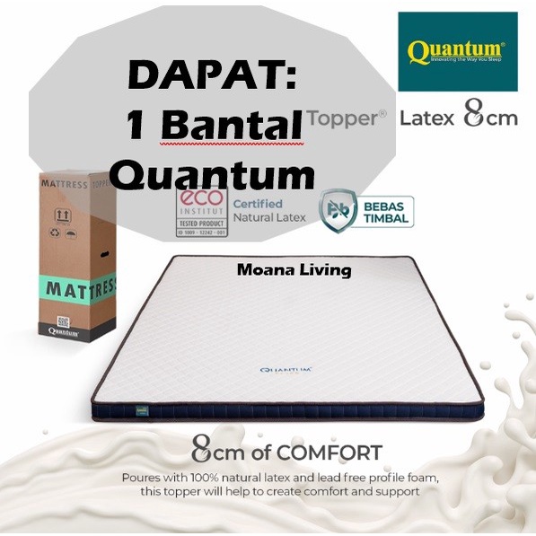 Quantum Natural LATEX Topper 180x200 cm Mattress Topper Latex Kasur