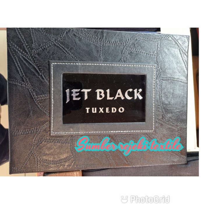 Kain wool Jet black tuxedo super 300'_ Kain celana/jas