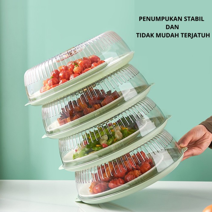 MC Tudung Saji 4 SUSUN KRISTAL / Food Organizer BPA Tudung Saji Premium Penutup Makanan